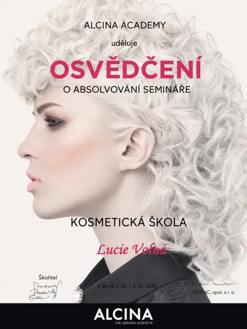 Alcina Academy - Kosmetická škola (2015)